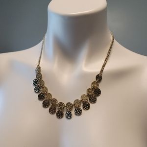 Hammered Gold Medallion Necklace